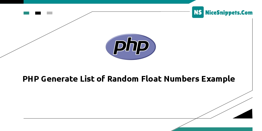 PHP Generate List of Random Float Numbers Example